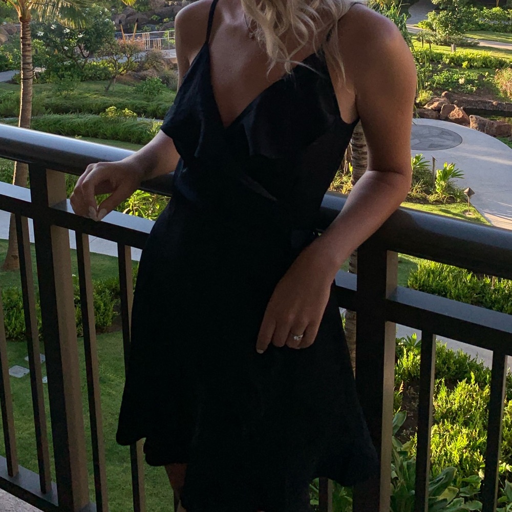 Abercrombie Wrap Dress S Black